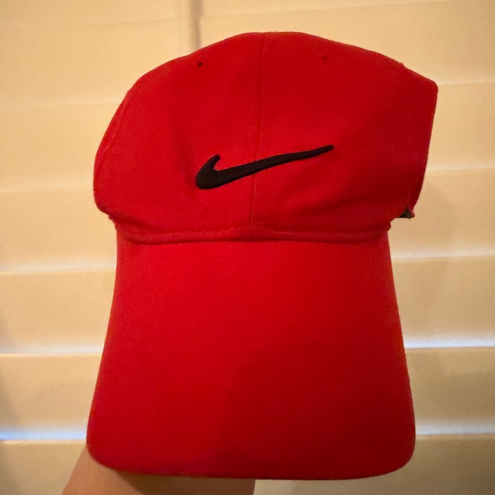 Nike Red Cap with Black Swoosh